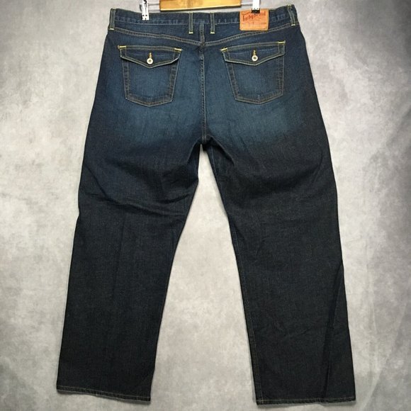 VTG Lucky Brand Mens Rivington Straight Blue Jeans size‎ 40x30 Stretch Denim - Picture 1 of 16